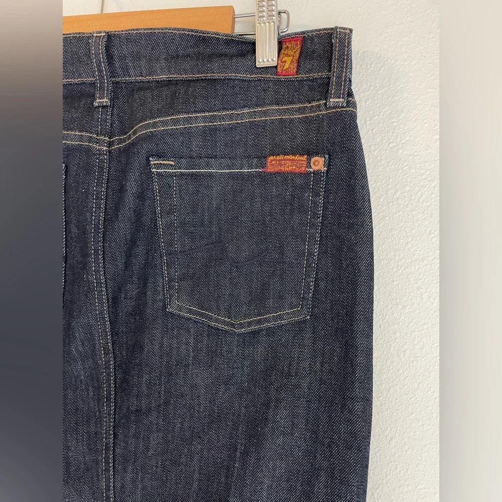 7 For All Mankind Denim Pencil Slit Skirt